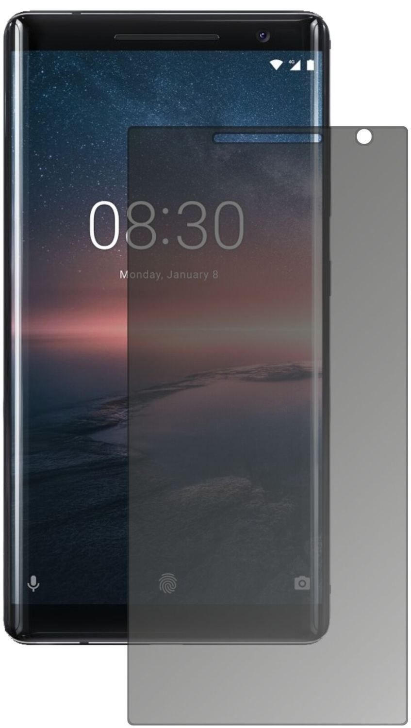 Blickschutzfolie für Nokia 8 Sirocco matt Schutzfo (1)
