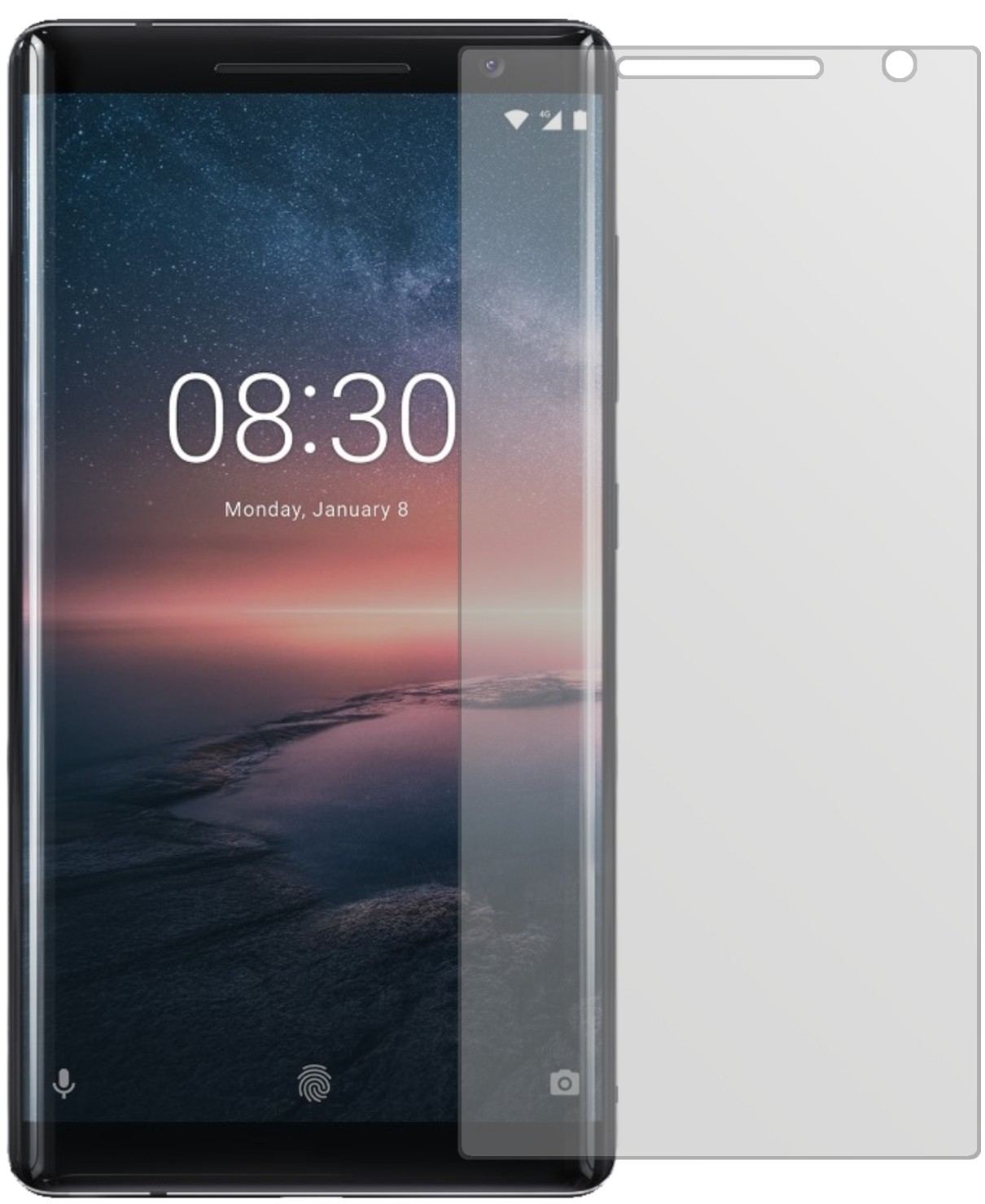 2x Schutzfolie matt für Nokia 8 Sirocco Display-Sc (2)