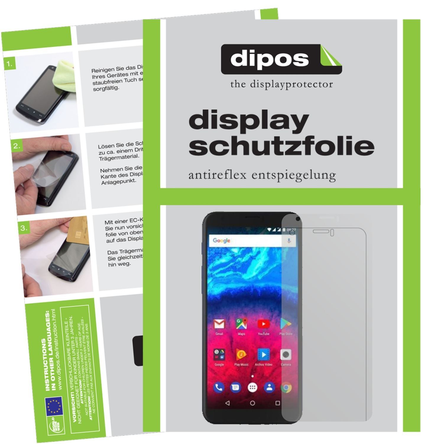 2x Schutzfolie matt für Archos Core 60S Display-Sc (1)