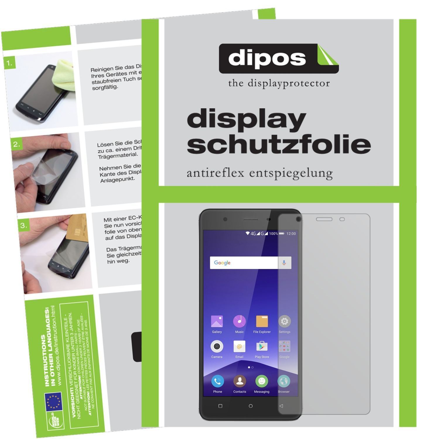 2x Schutzfolie matt für Mobistel Cynus F10 Display (1)