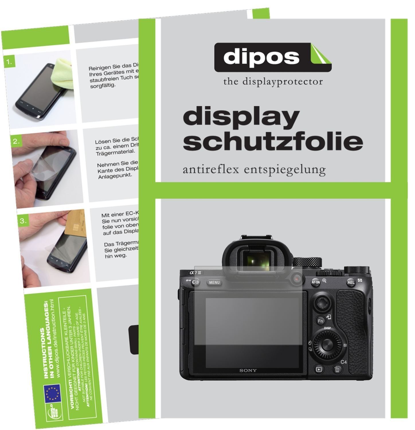 6x Schutzfolie matt für Sony Alpha 7 III Display-S (1)