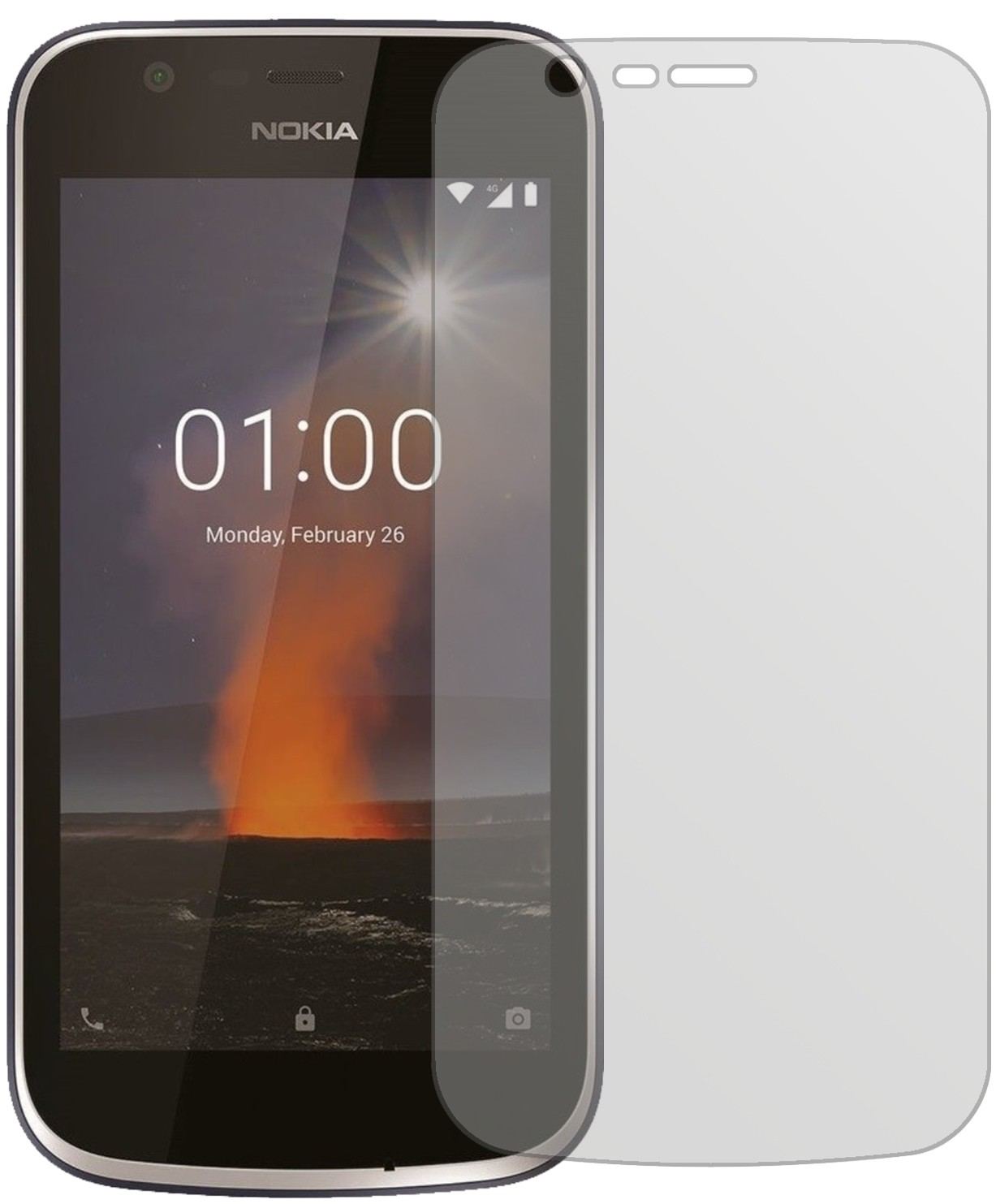 2x Schutzfolie matt für Nokia 1 Display-Schutzfoli (2)