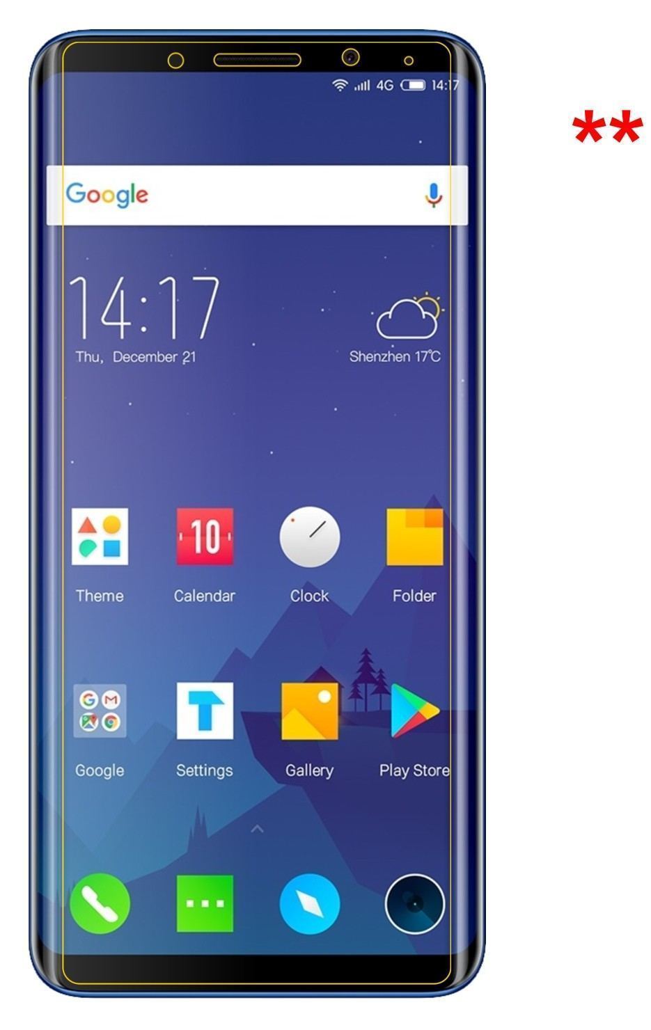 6x Schutzfolie matt für Elephone U Display-Schutzf (6)