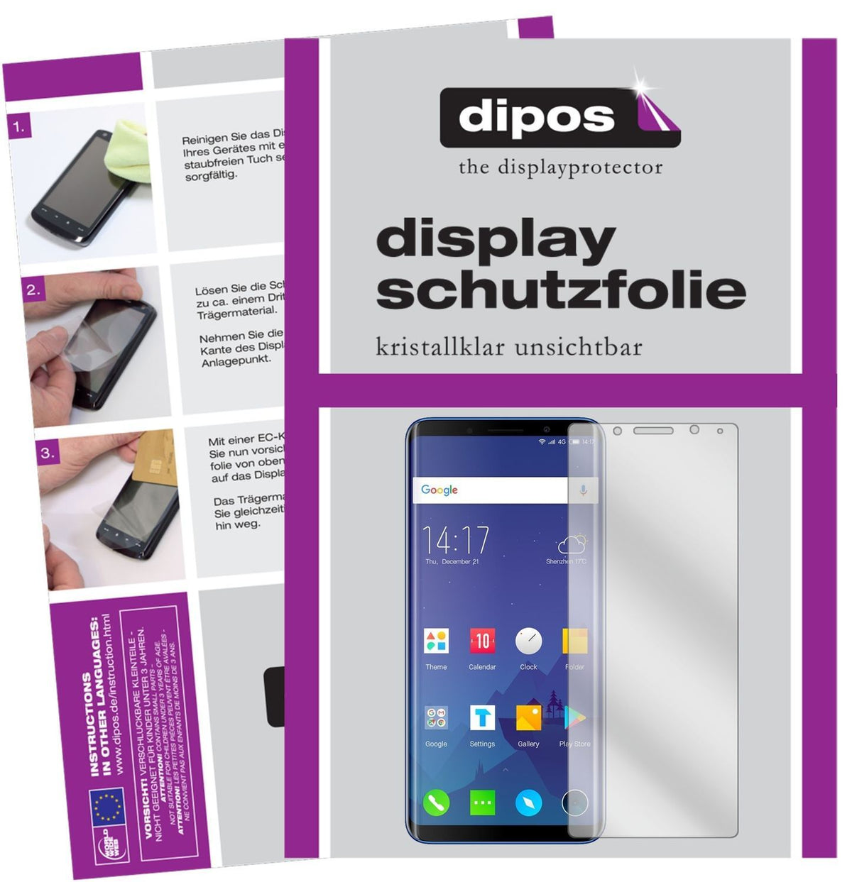 2x Schutzfolie klar für Elephone U Display-Schutzf (1)
