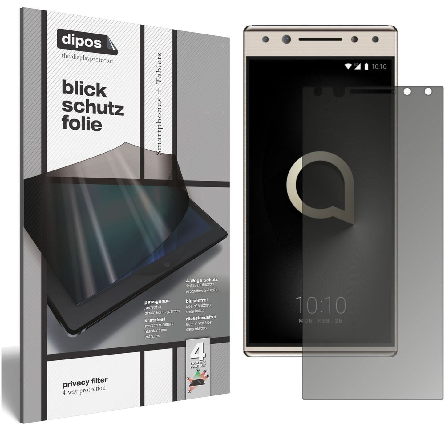 Blickschutzfolie für Alcatel 5 matt Schutzfolie Pr (2)