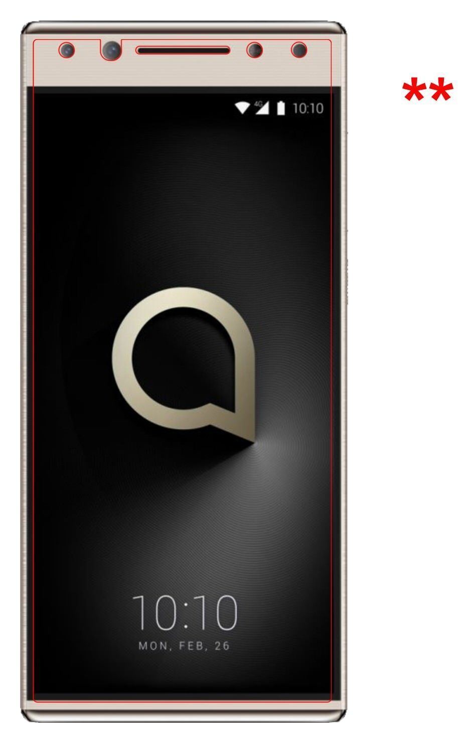 Blickschutzfolie für Alcatel 5 matt Schutzfolie Pr (5)