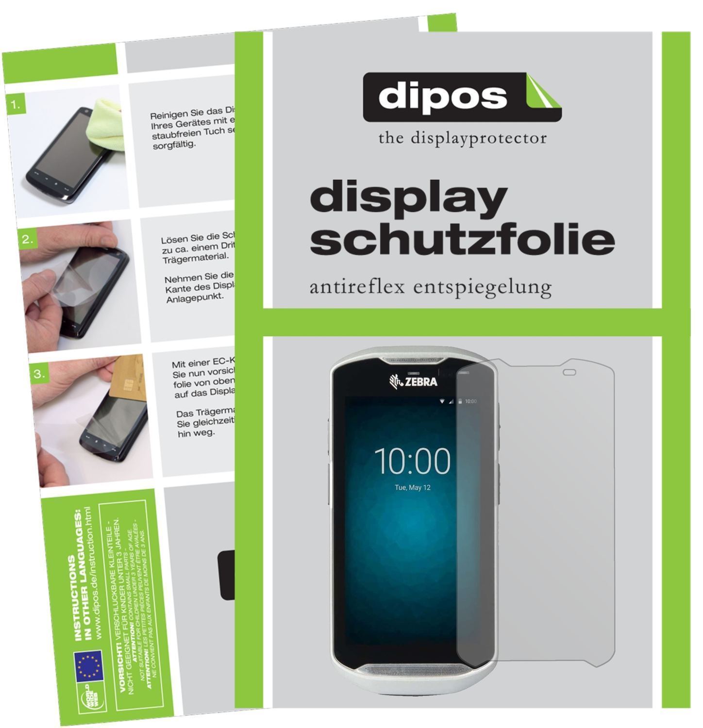 2x Schutzfolie matt für Zebra TC51 Display-Schutzf (1)