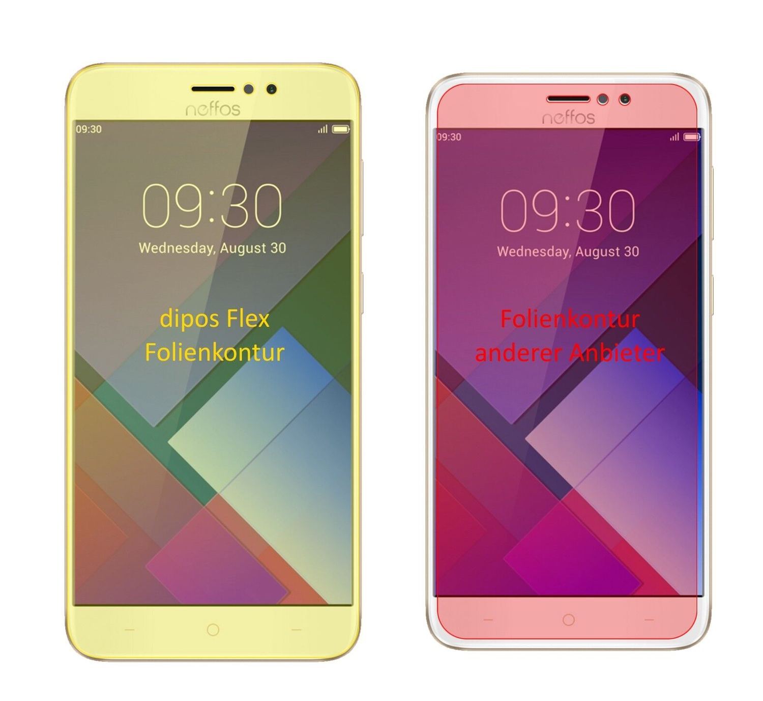 2x 3D Full Cover Schutzfolie für TP-Link Neffos C7 (1)