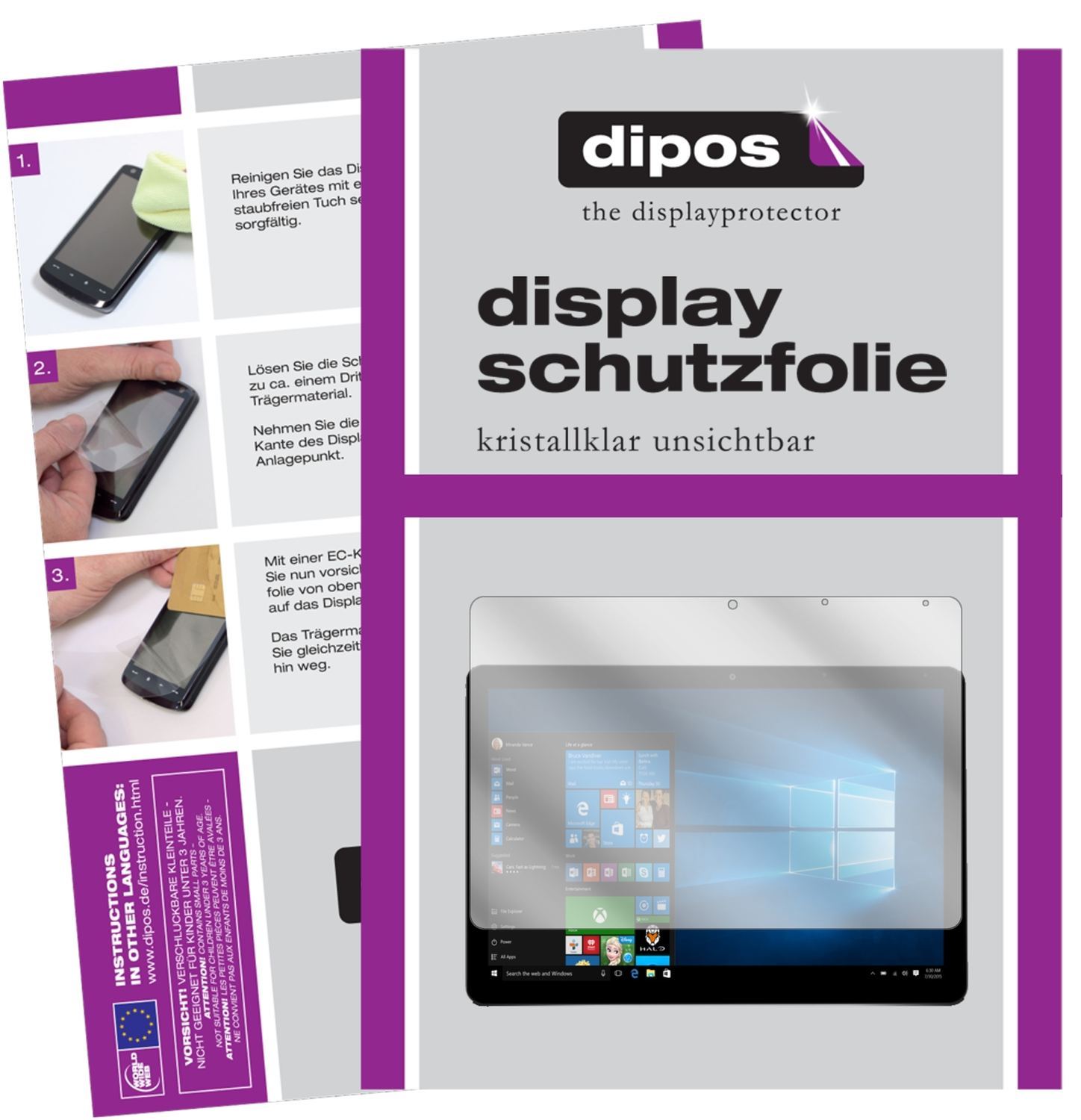 2x Schutzfolie klar für Chuwi Surbook Mini 10.8 Di (1)