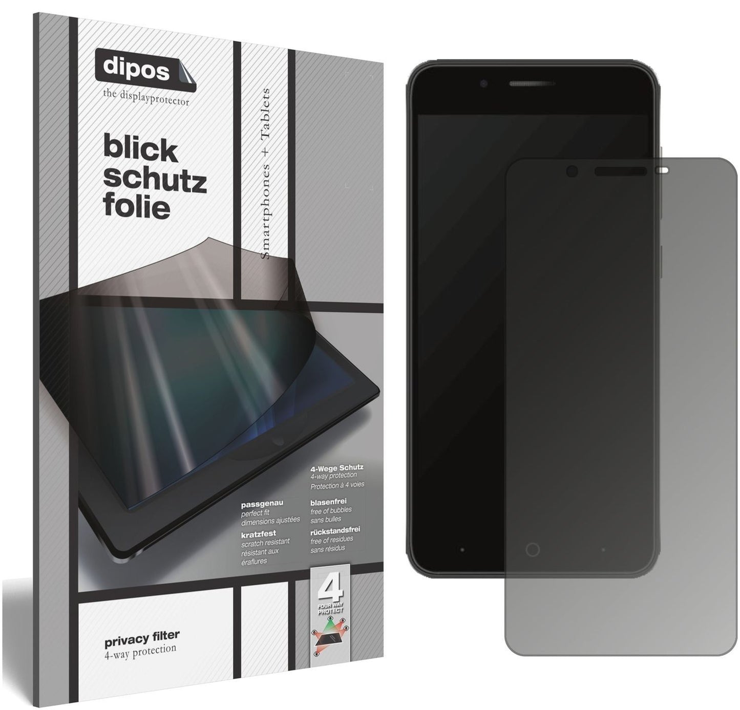 Blickschutzfolie für ZTE Blade A610 Plus matt Schu (1)