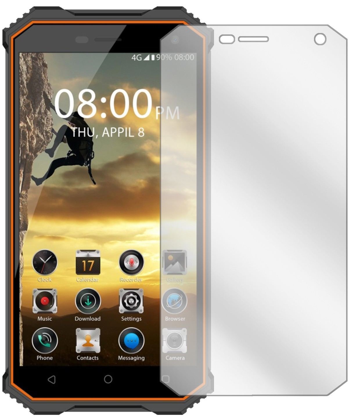 2x Schutzfolie klar für Phonemax Rockey 2 Display- (2)