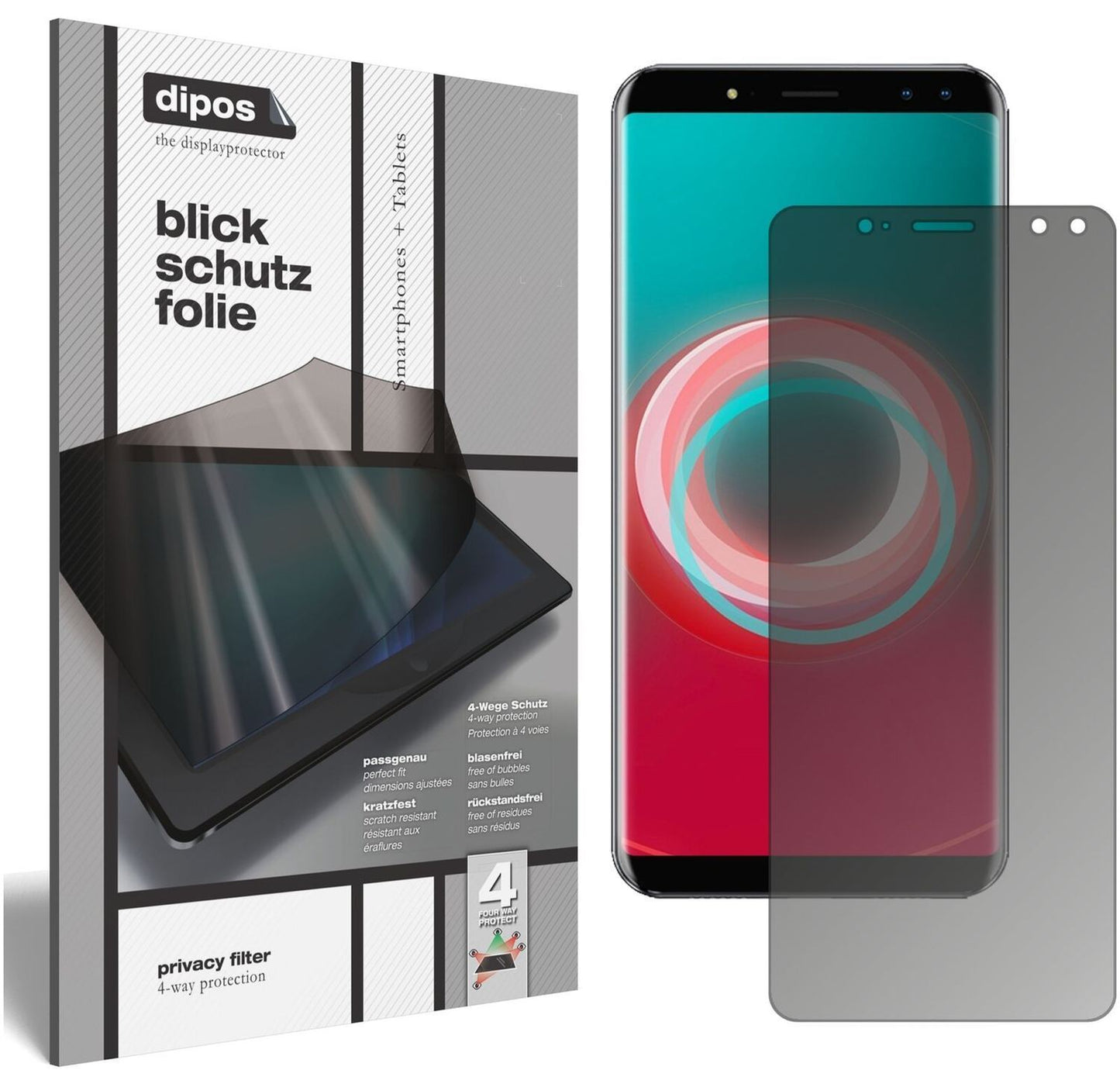 Blickschutzfolie für Ulefone Power 3S matt Schutzf (2)