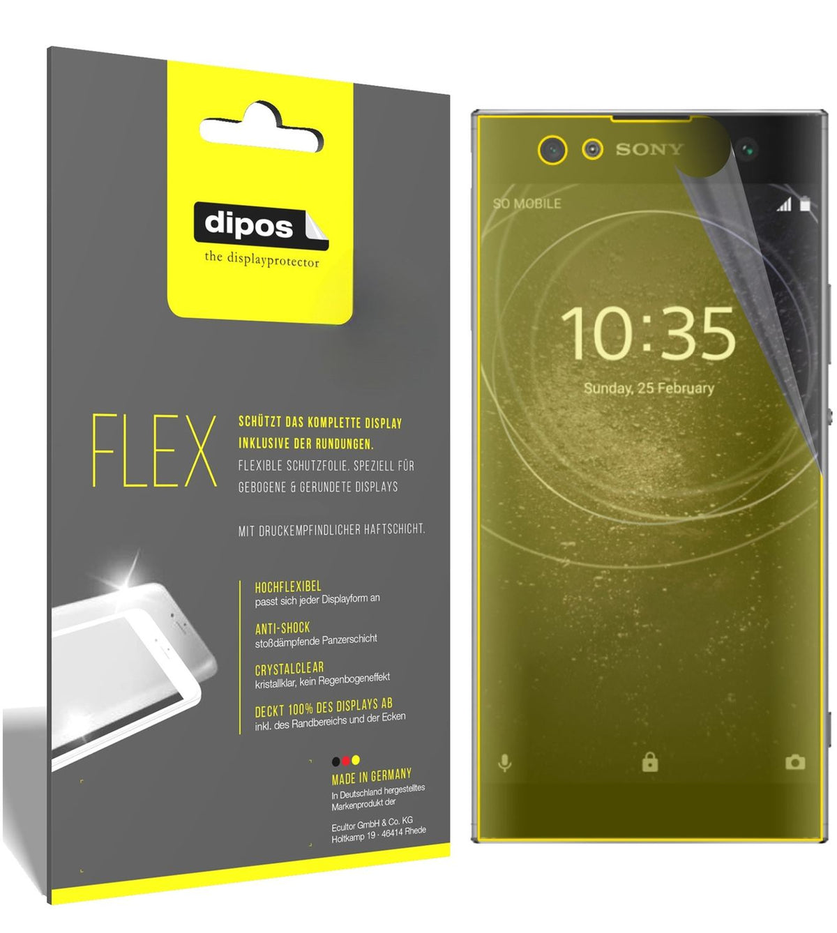 2x 3D Full Cover Schutzfolie für Sony Xperia XA2 U (2)
