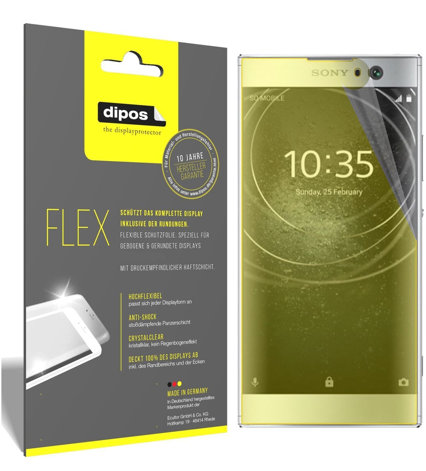 3x 3D Full Cover Schutzfolie für Sony Xperia XA2 (1)