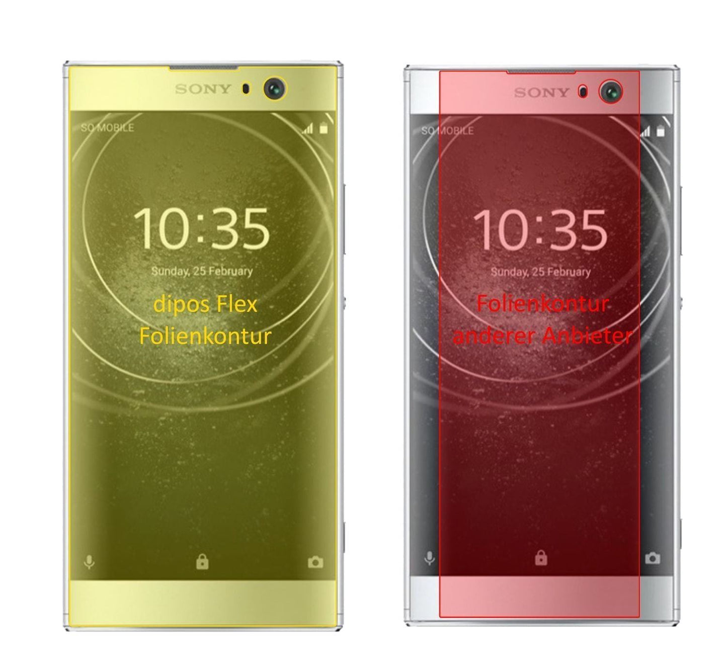 3x 3D Full Cover Schutzfolie für Sony Xperia XA2 (2)