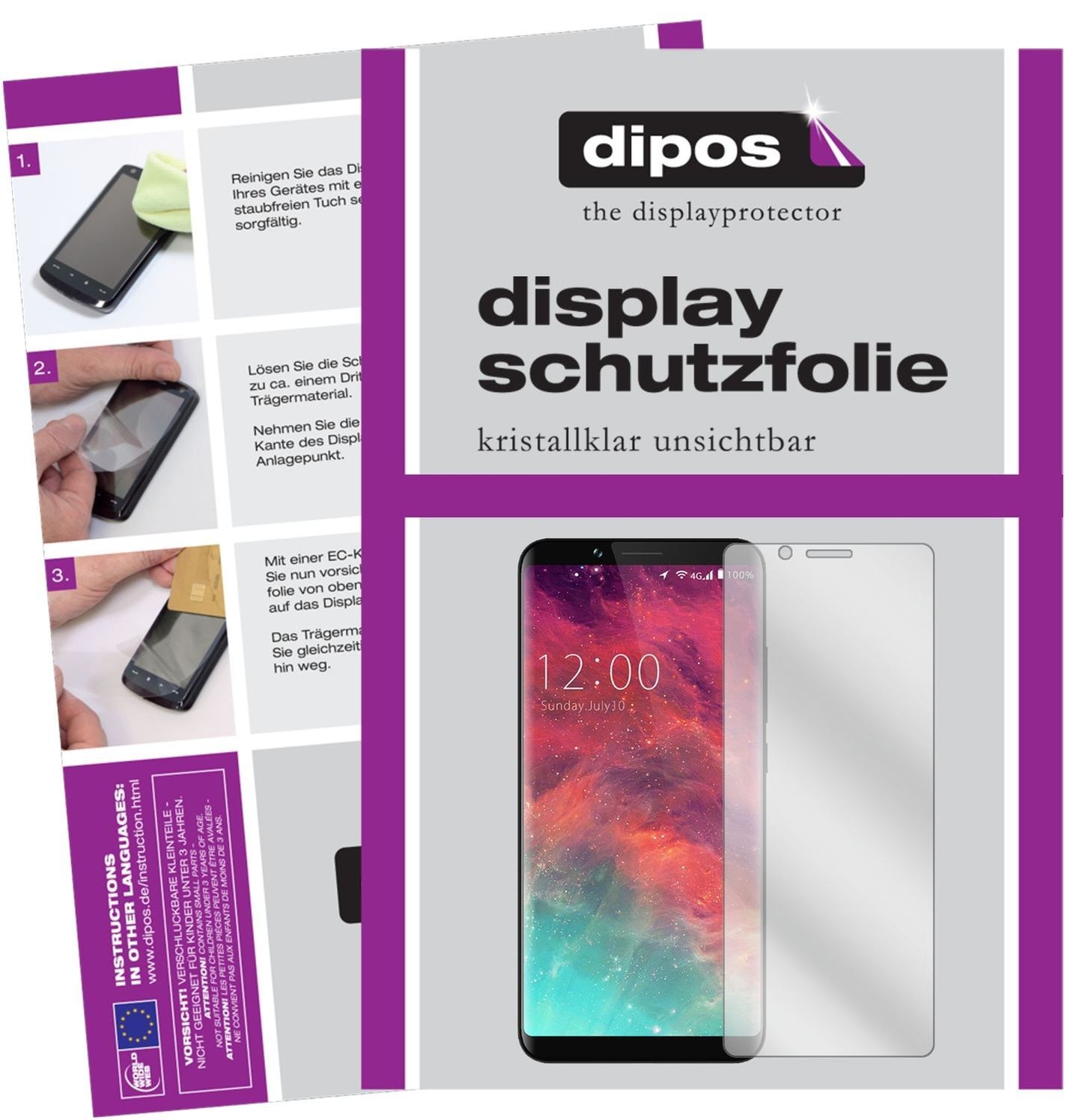 2x Schutzfolie klar für Umidigi S2 Lite Display-Sc (1)