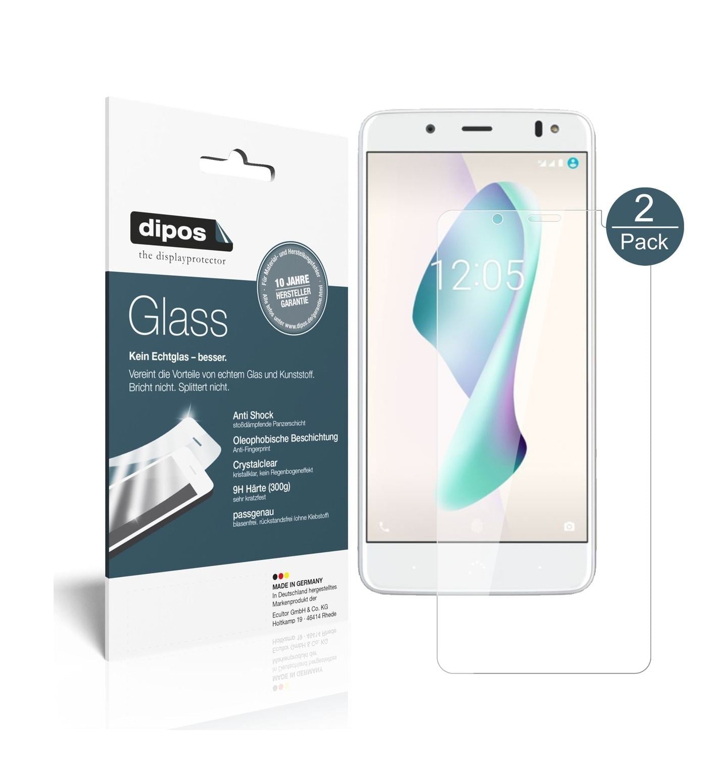 2x 9H Schutzfolie für BQ Aquaris VS Panzerfolie (1)