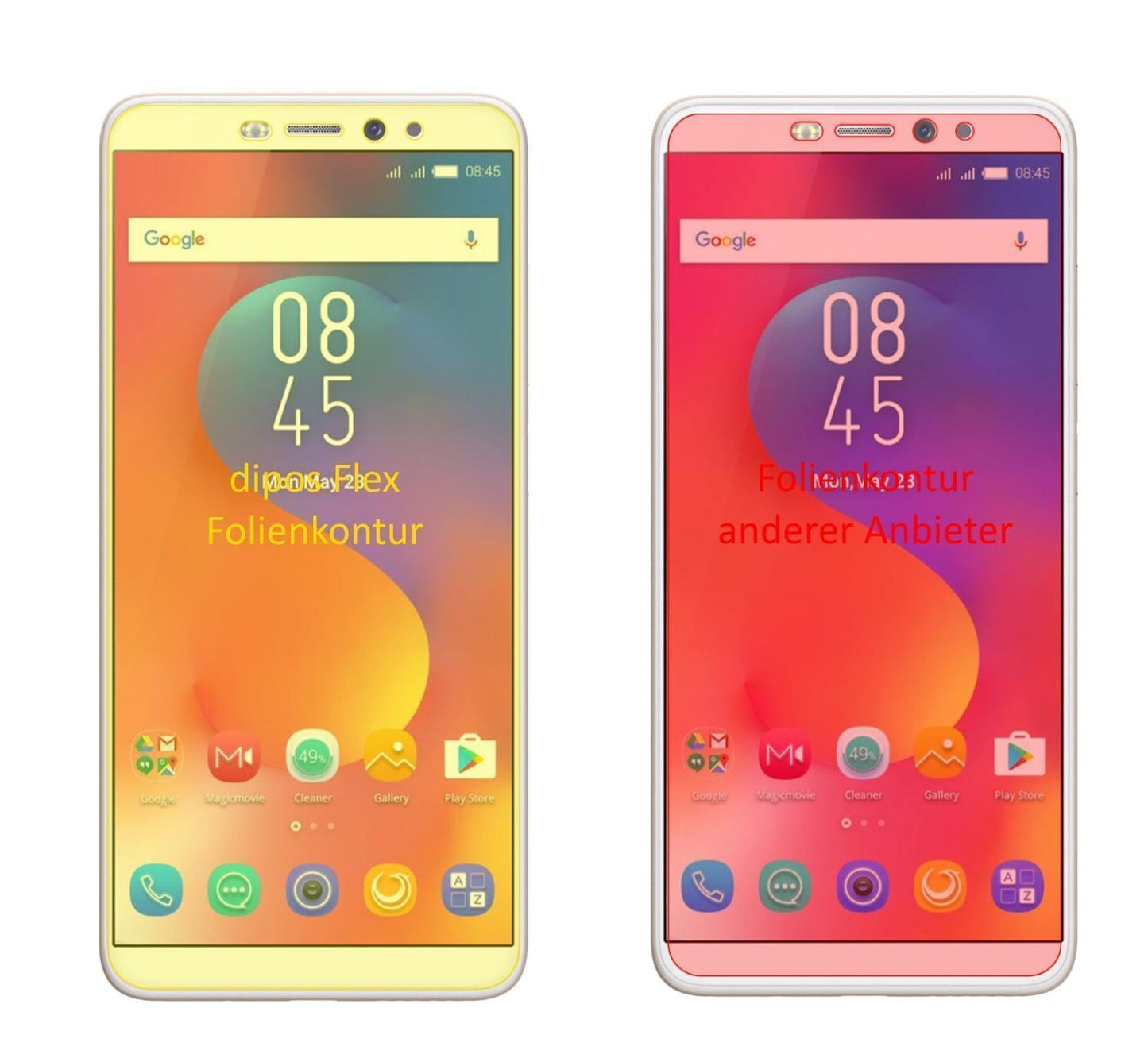 3x 3D Full Cover Schutzfolie für Infinix Hot S3 (2)