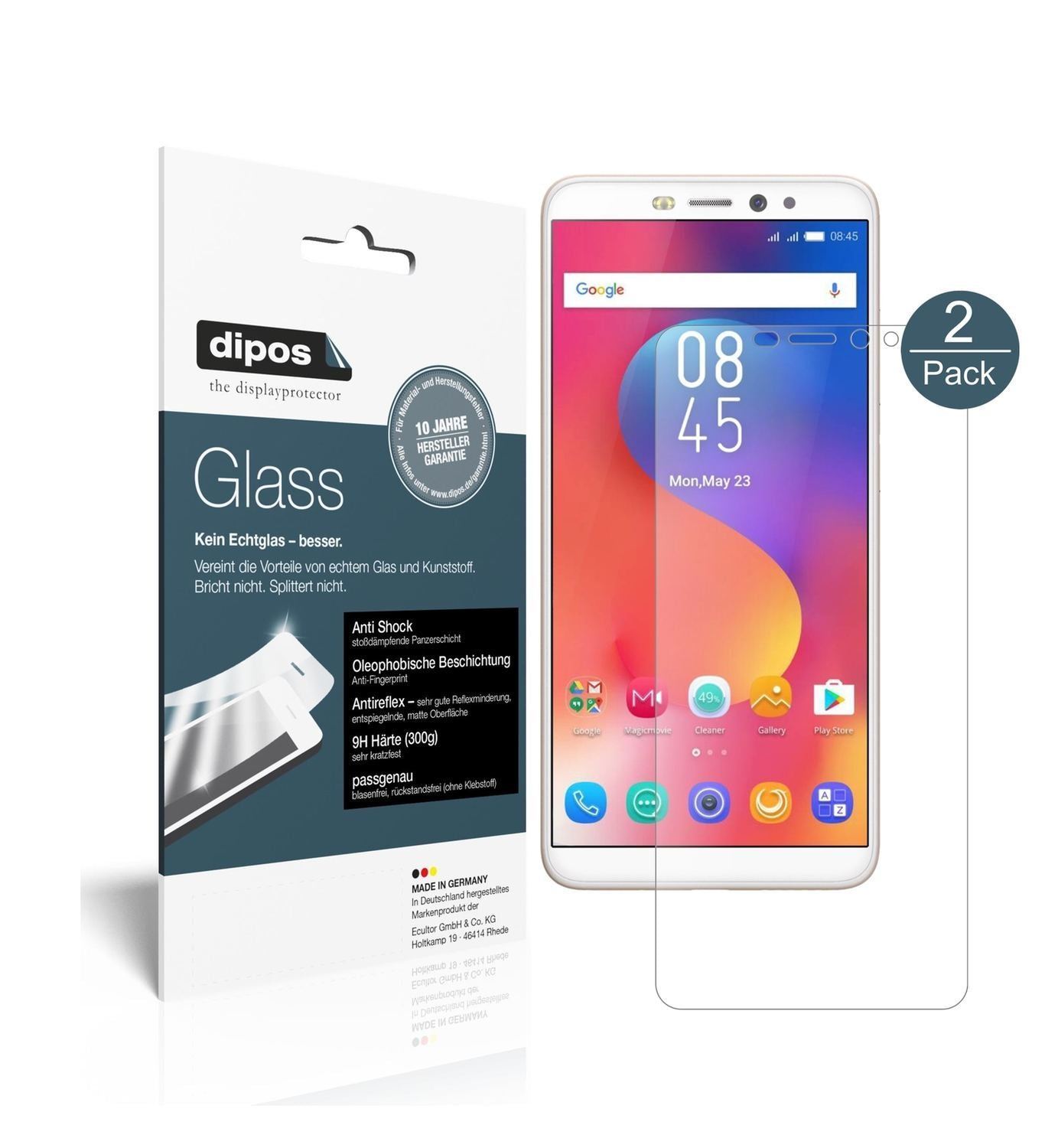 2x 9H Schutzfolie matt für Infinix Hot S3 Panzerfo (1)