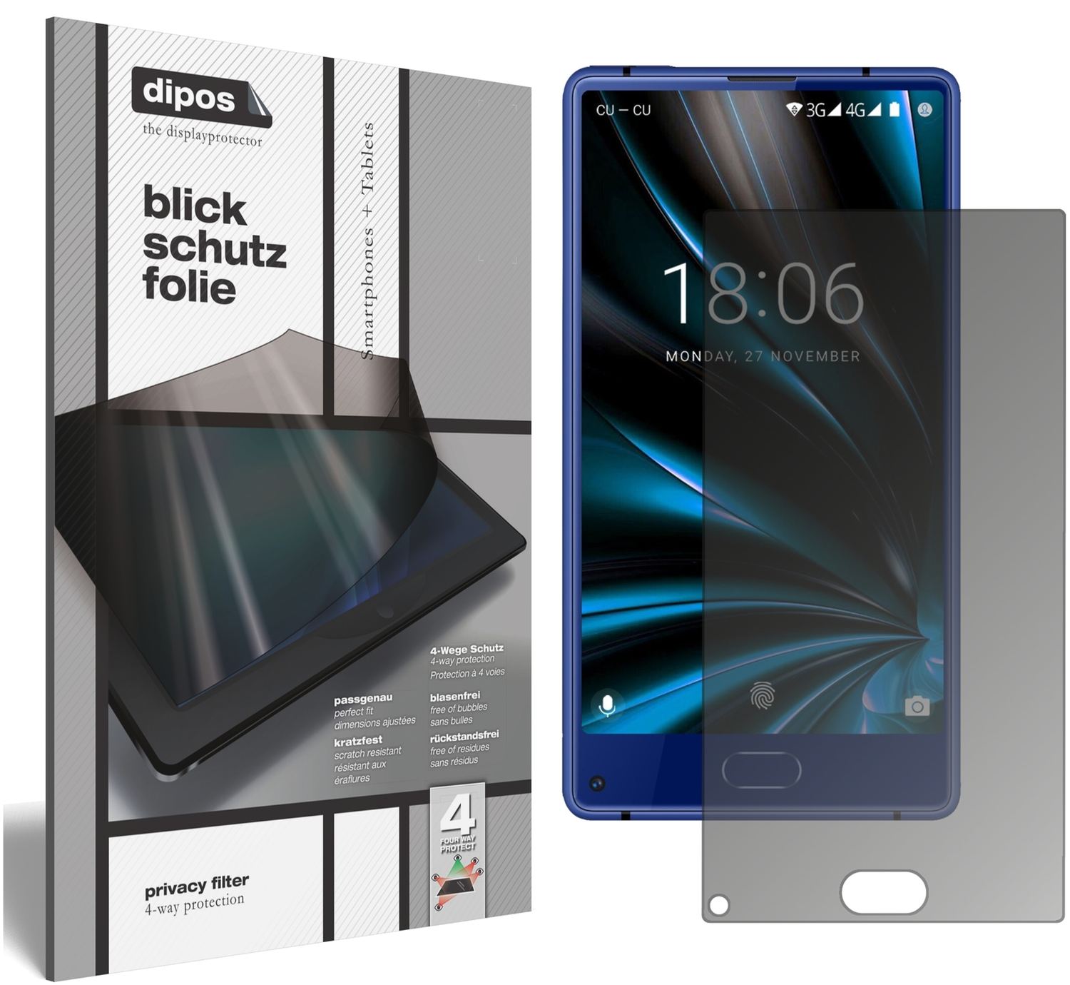 Blickschutzfolie für Doogee MIX Lite matt Schutzfo (1)