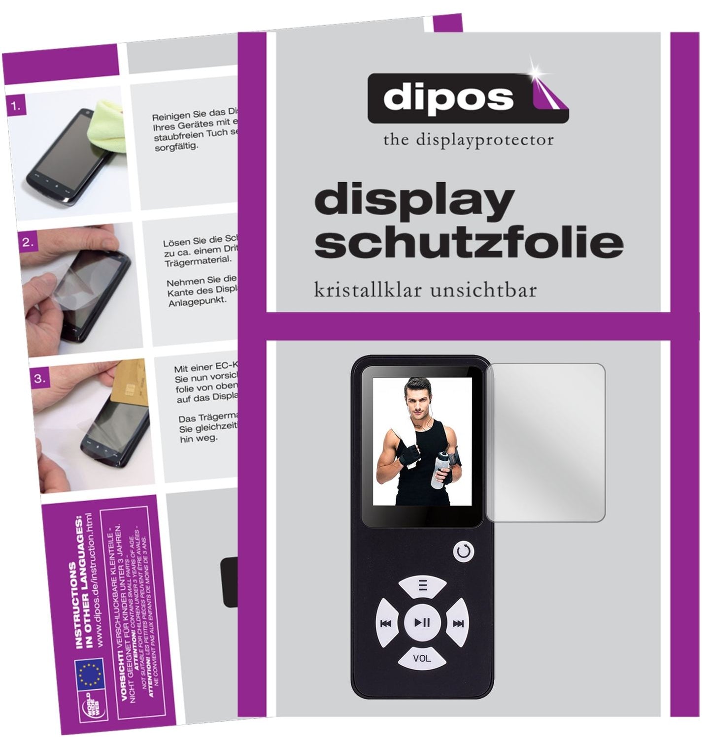 6x Schutzfolie klar für Bertronic BC01 Royal MP3-P (1)