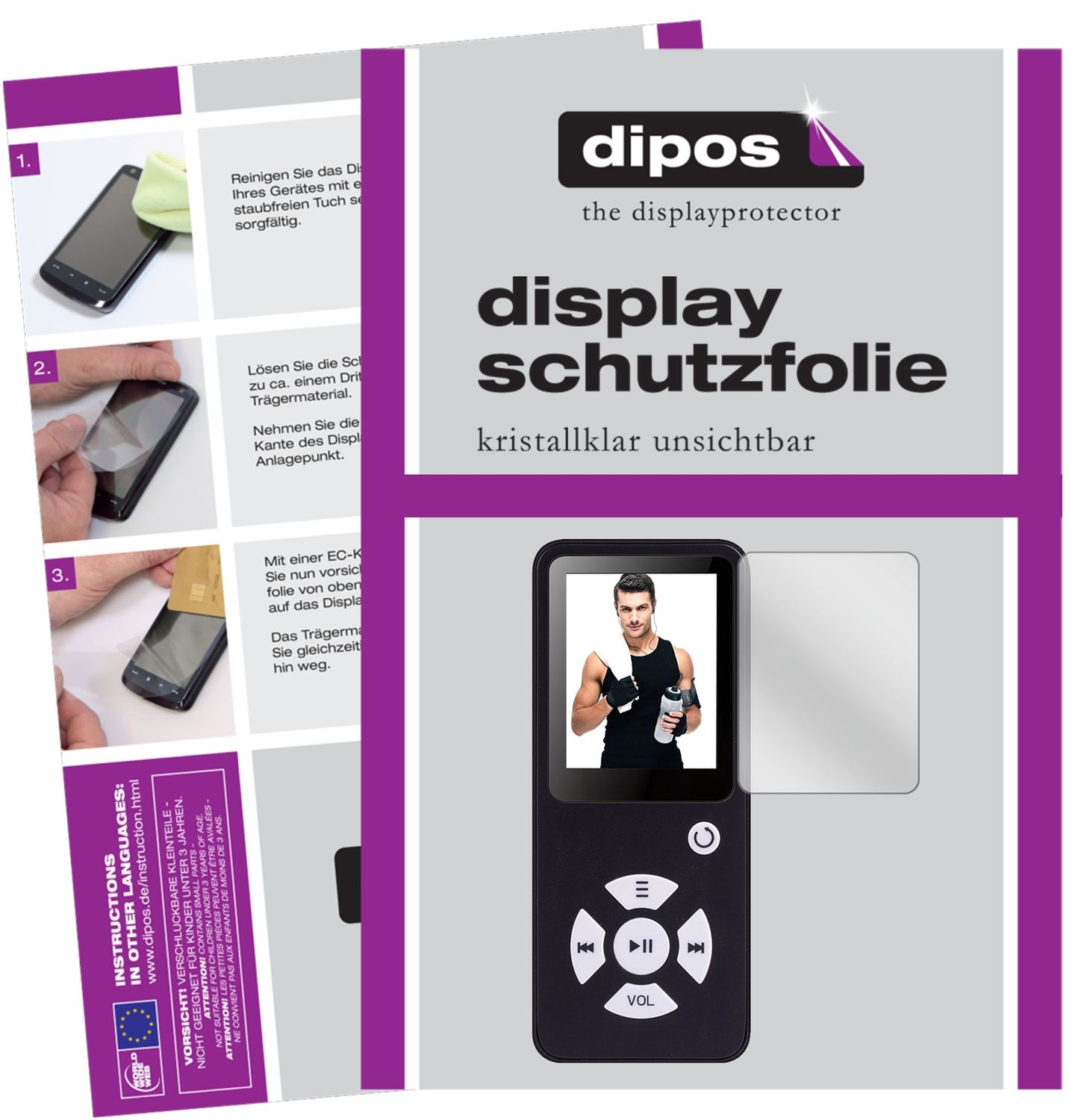6x Schutzfolie klar für Bertronic BC01 Royal MP3-P (1)