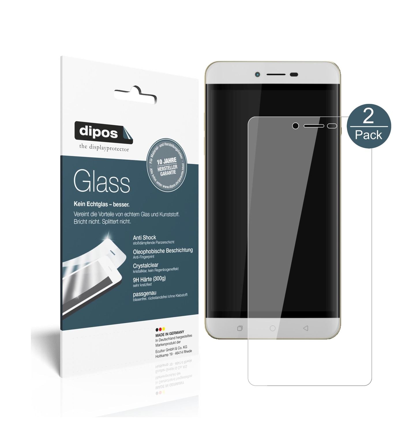 2x 9H Schutzfolie für Coolpad Torino R108 Panzerfo (1)