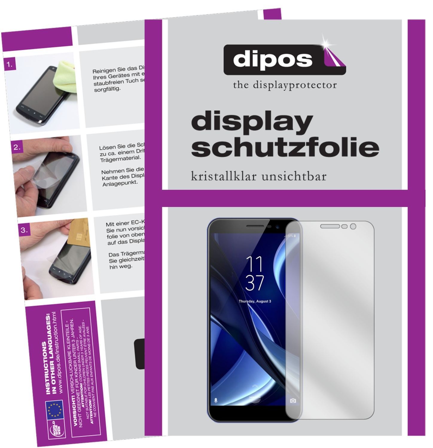 6x Schutzfolie klar für HOMTOM S16 Display-Schutzf (1)