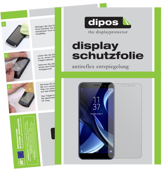 2x Schutzfolie matt für HOMTOM S16 Display-Schutzf (1)