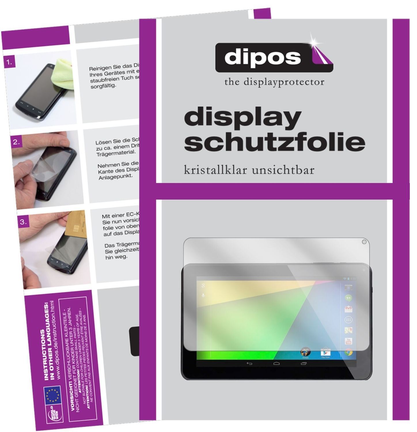 1x Schutzfolie klar für Dragon Touch V10 Display-S (2)
