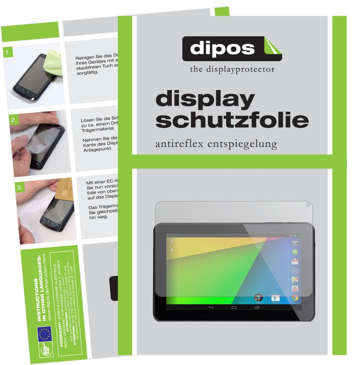 2x Schutzfolie matt für Dragon Touch V10 Display-S (1)