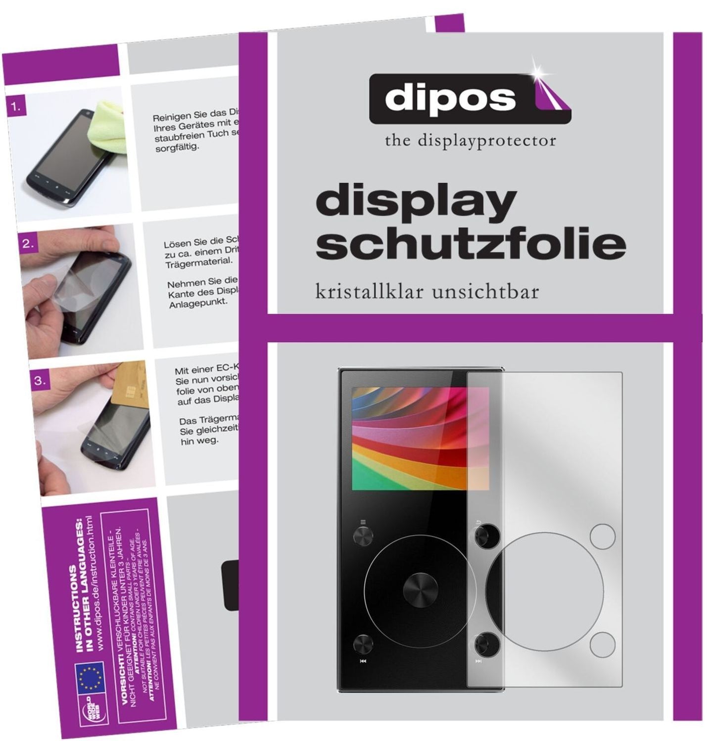 5x Schutzfolie klar für FiiO X3 Mark III MP3-Playe (2)