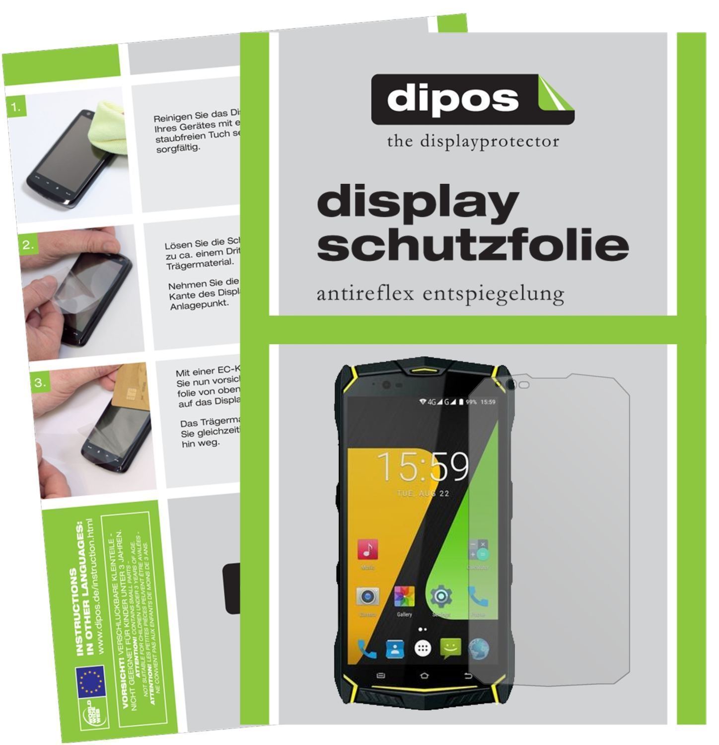 6x Schutzfolie matt für Jesy J9S Display-Schutzfol (1)