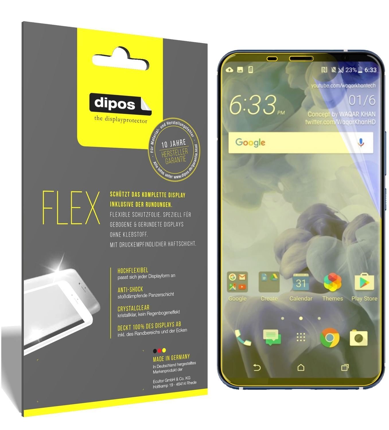 3x 3D Full Cover Schutzfolie für HTC U11 Plus (1)