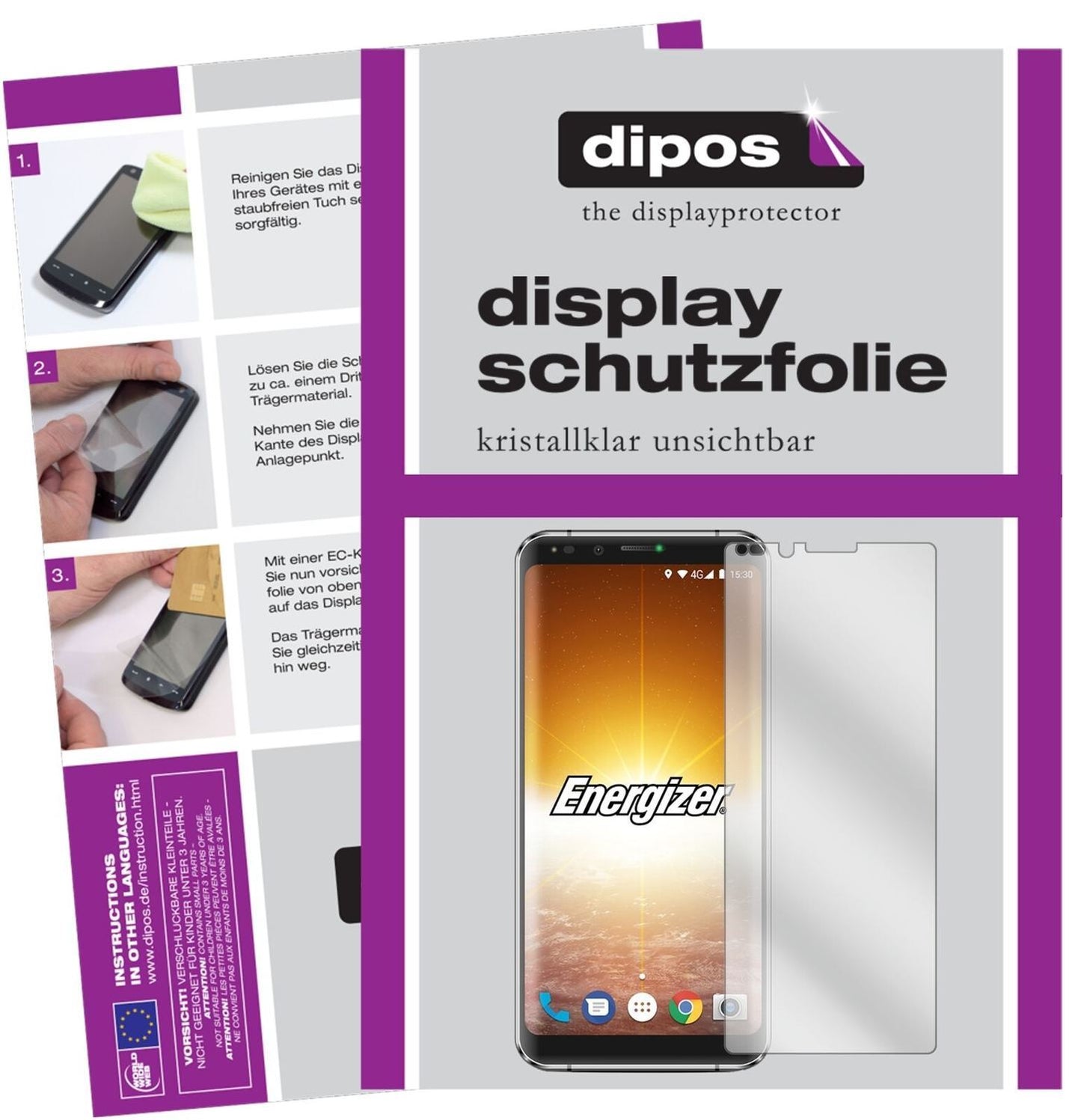 5x Schutzfolie klar für Energizer Powermax P600S D (2)