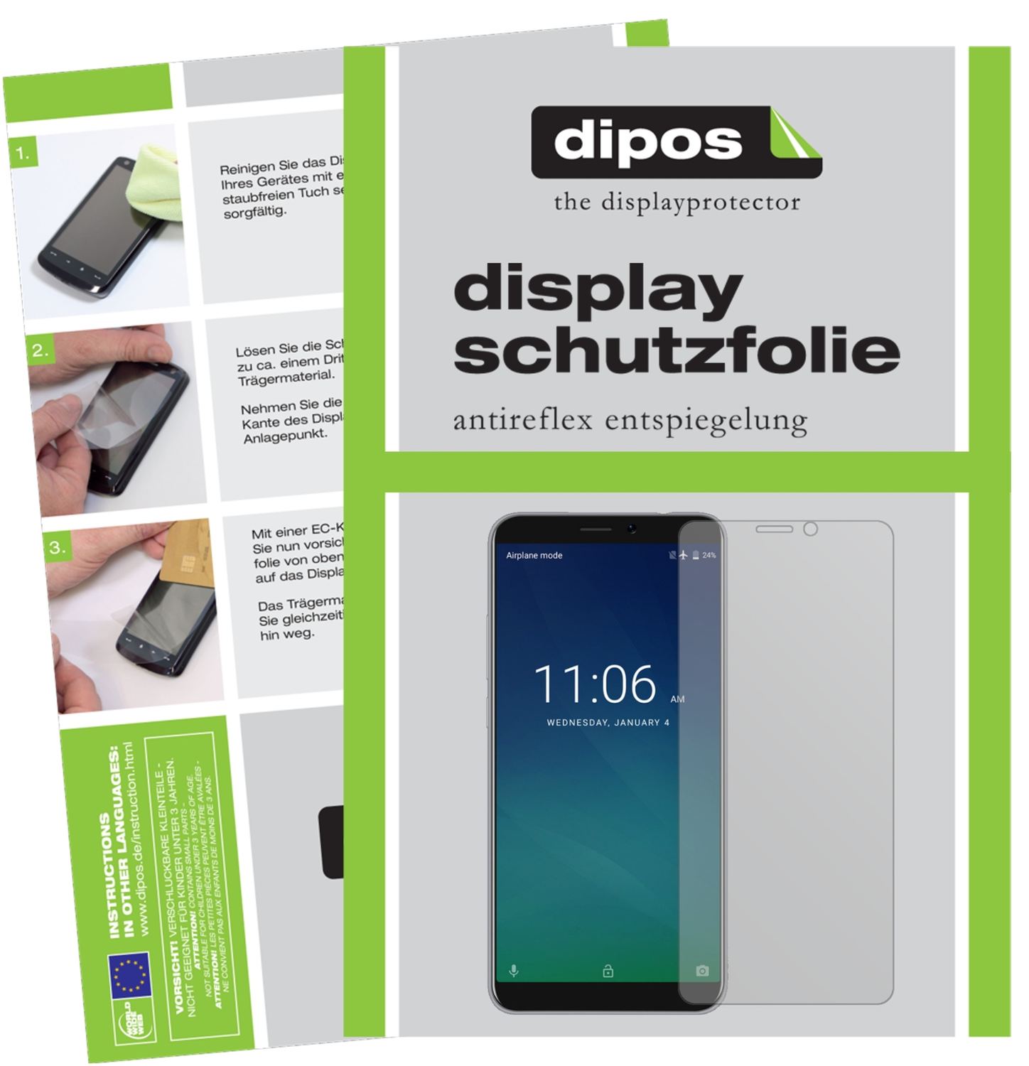 2x Schutzfolie matt für KEECOO P11 Display-Schutzf (1)