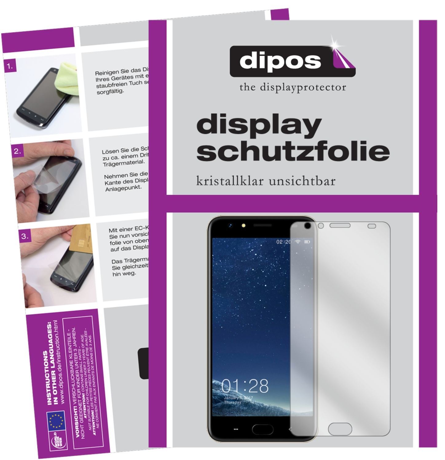 6x Schutzfolie klar für M-HORSE Power 2 Display-Sc (1)