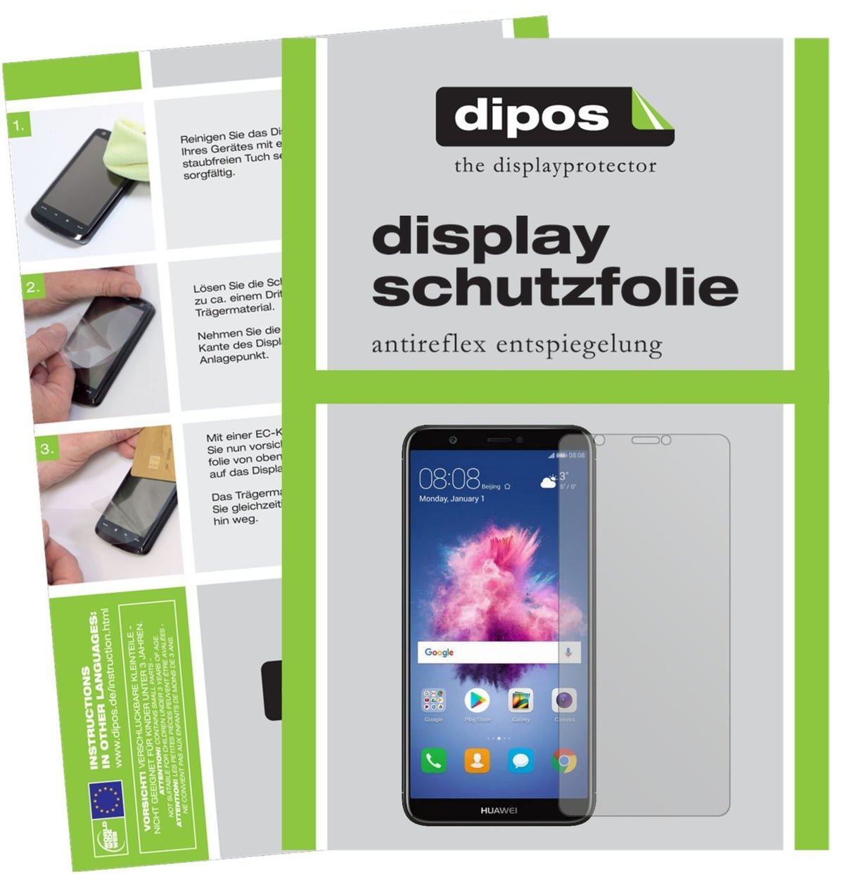 6x Schutzfolie matt für Huawei P smart Display-Sch (1)
