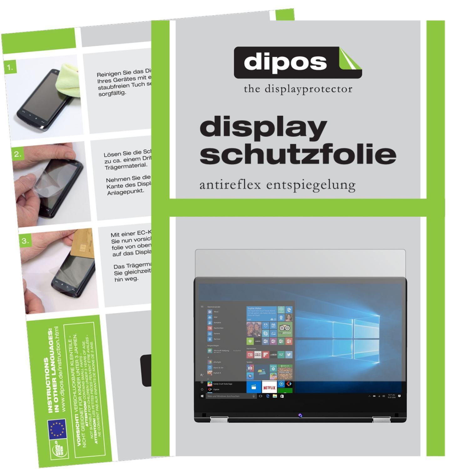 2x Schutzfolie matt für Medion Akoya E3216 Display (1)