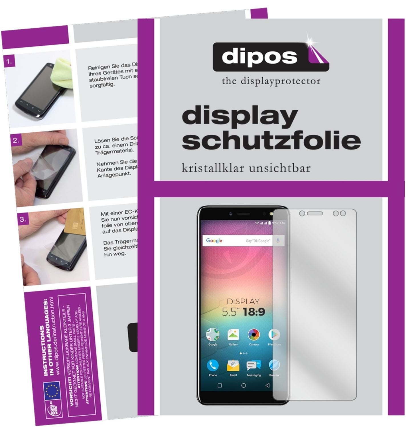 2x Schutzfolie klar für Allview V3 Viper Display-S (1)