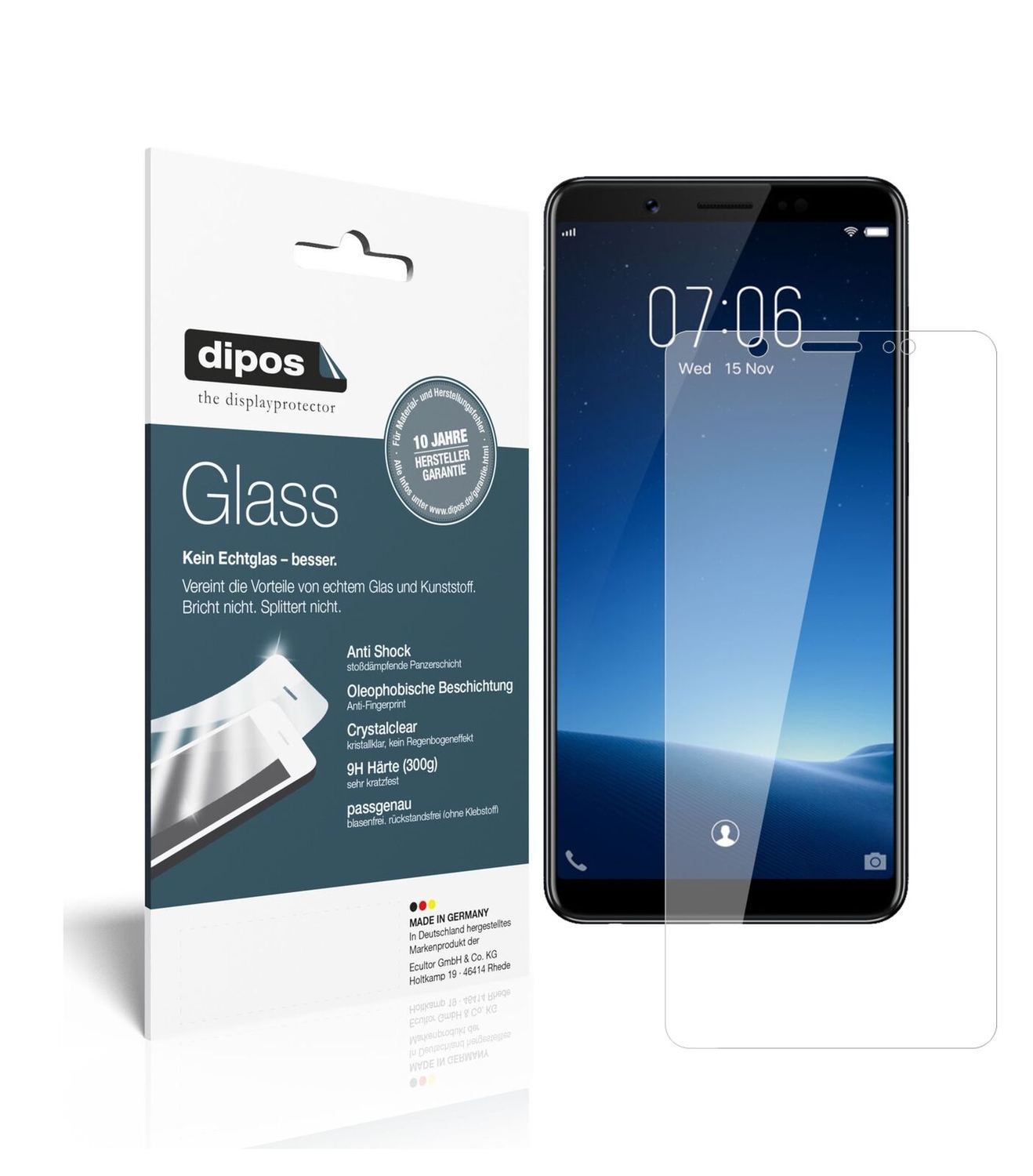 1x 9H Schutzfolie für Vivo V7 Panzerfolie (2)