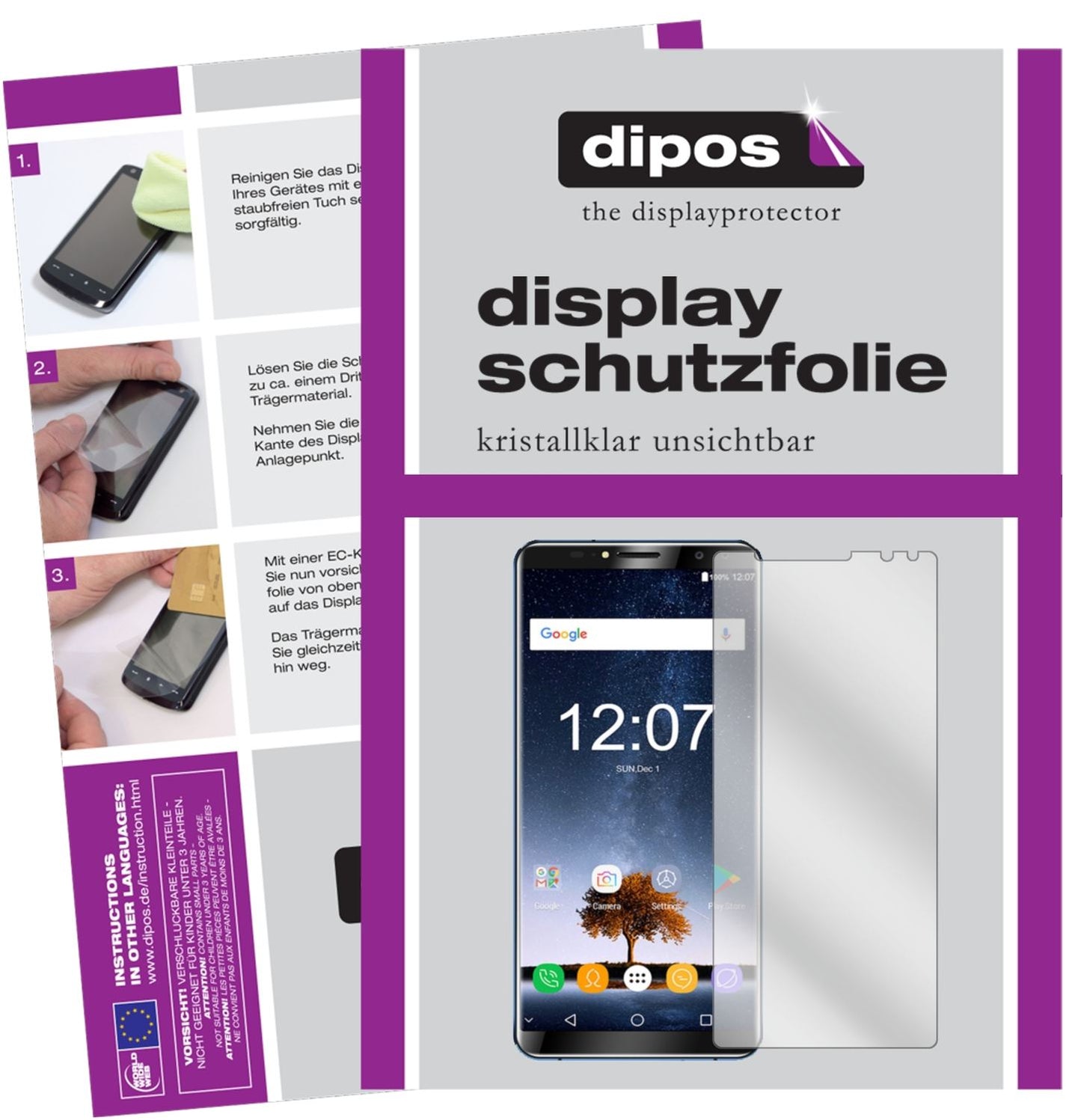 6x Schutzfolie klar für Oukitel K6 Display-Schutzf (1)