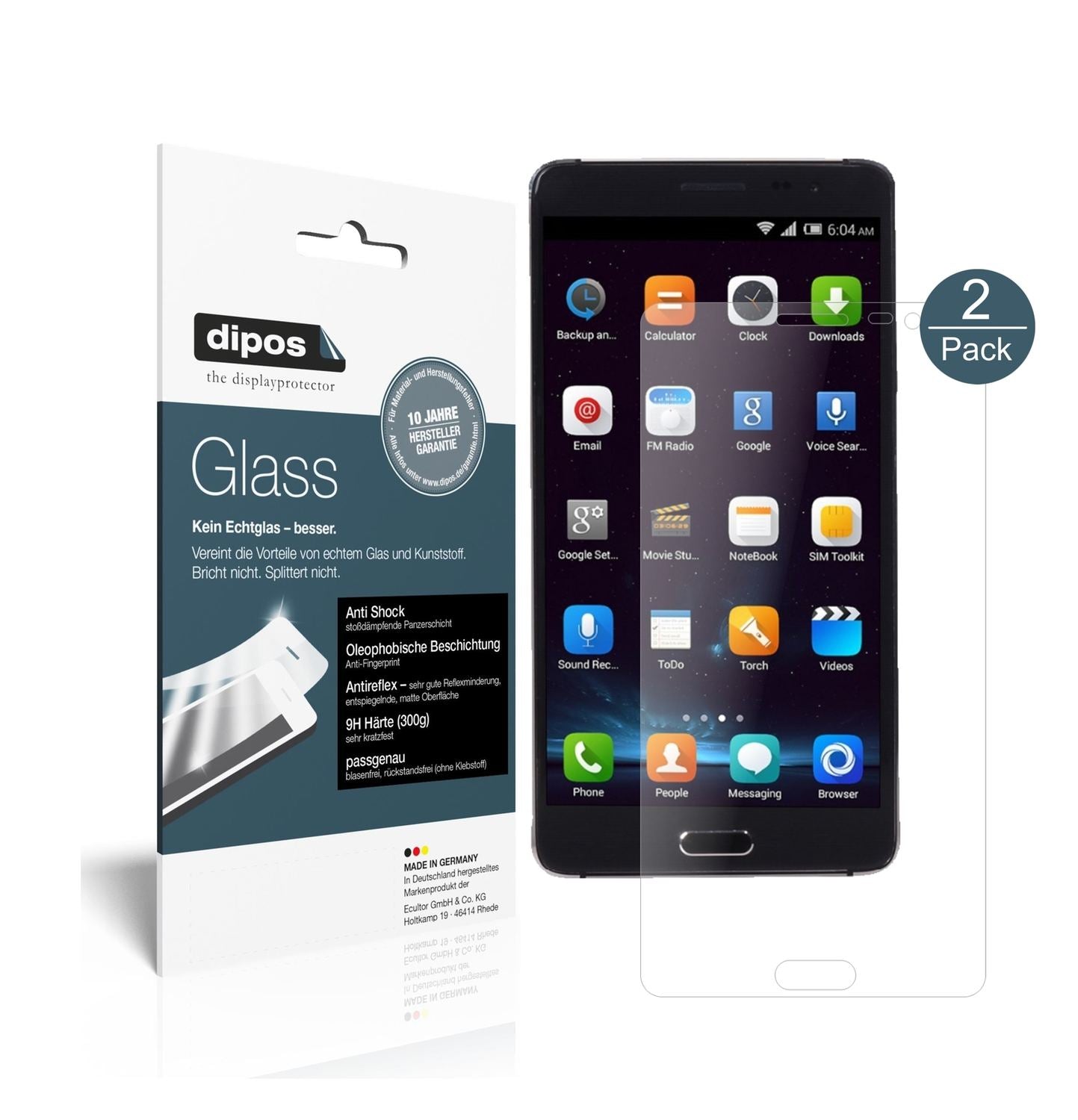 2x 9H Schutzfolie matt für Elephone P8 Pro Panzerf (1)