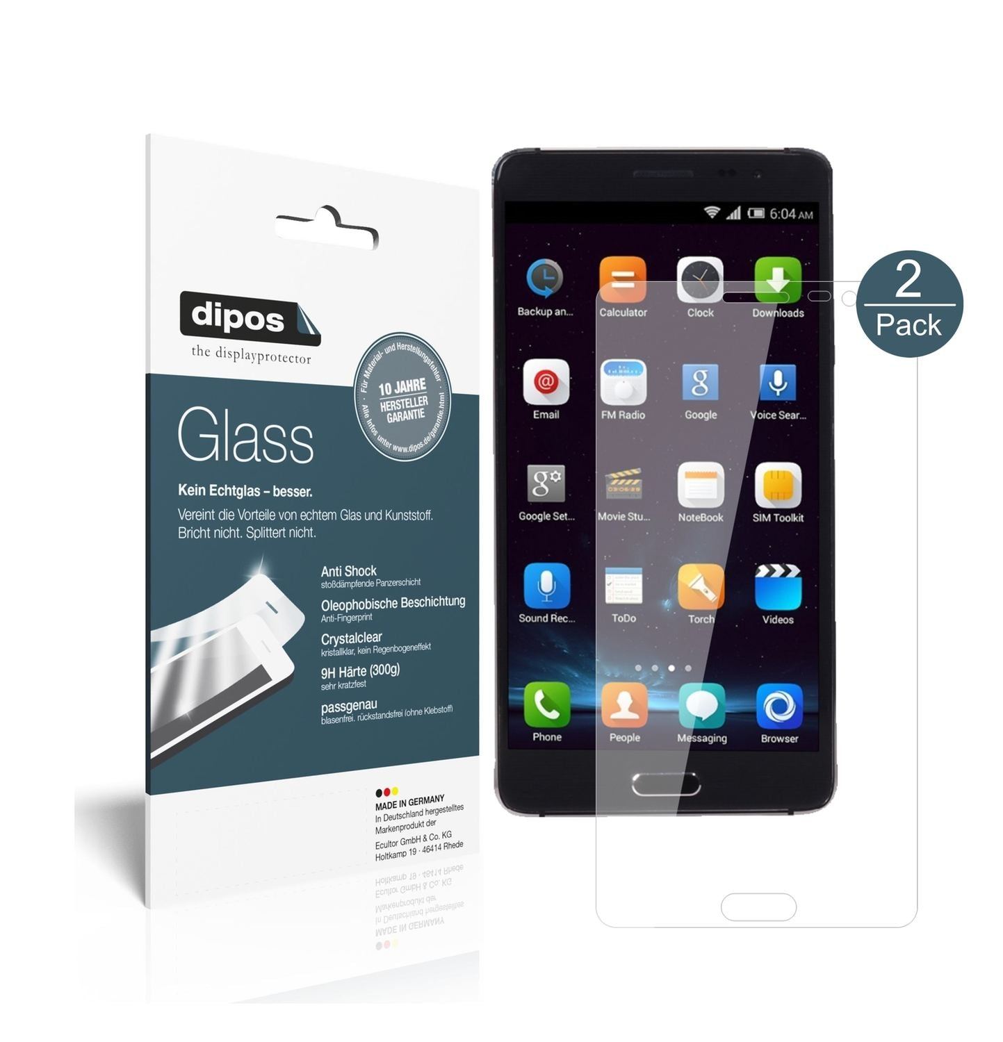2x 9H Schutzfolie für Elephone P8 Pro Panzerfolie (1)