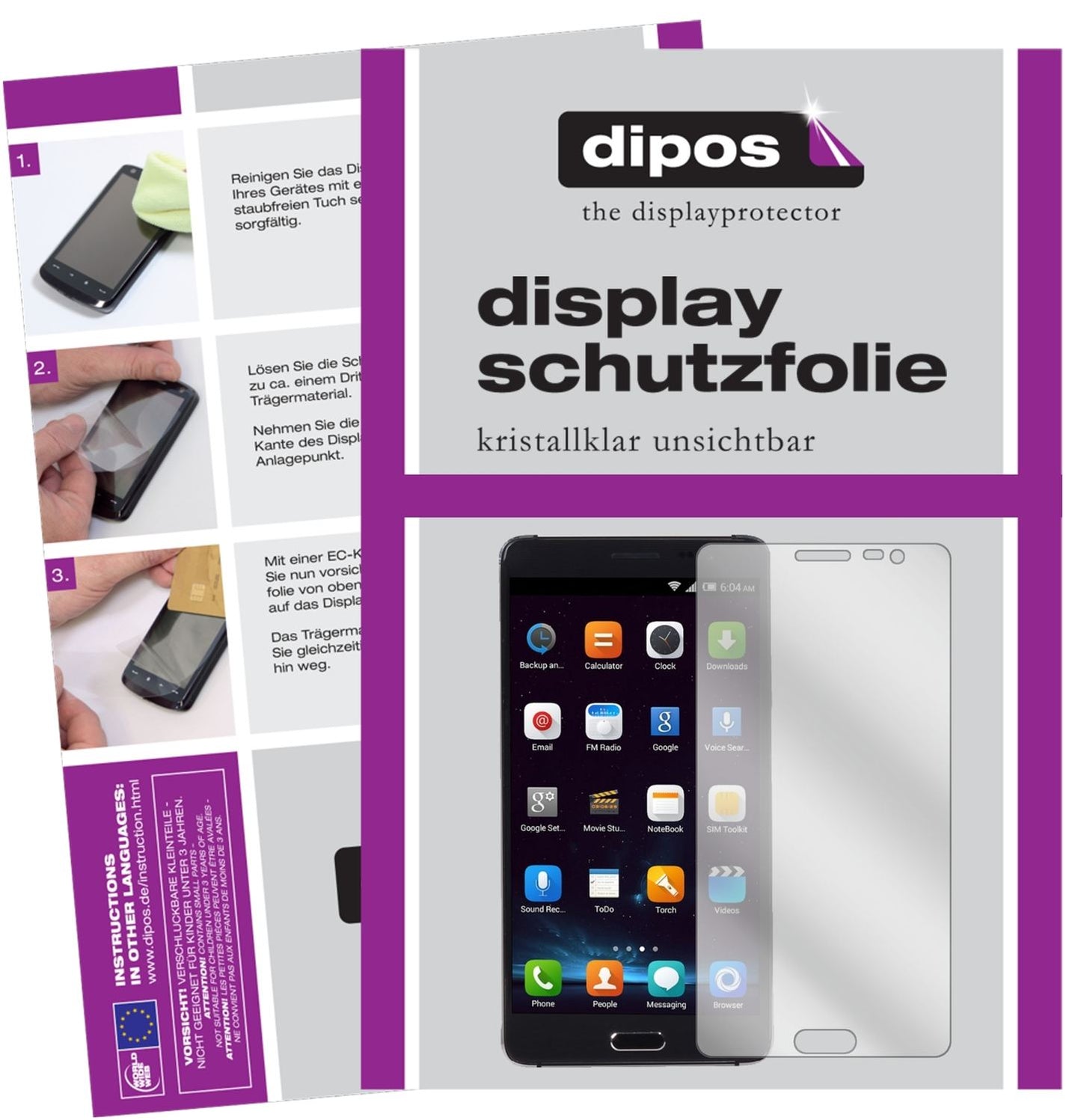 2x Schutzfolie klar für Elephone P8 Pro Display-Sc (1)