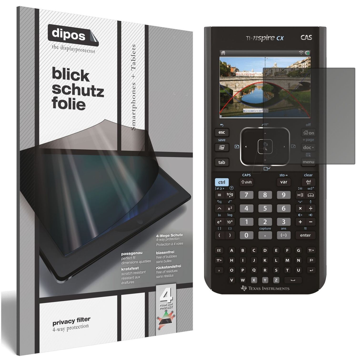 Blickschutzfolie für Texas Instruments TI Nspire C (2)