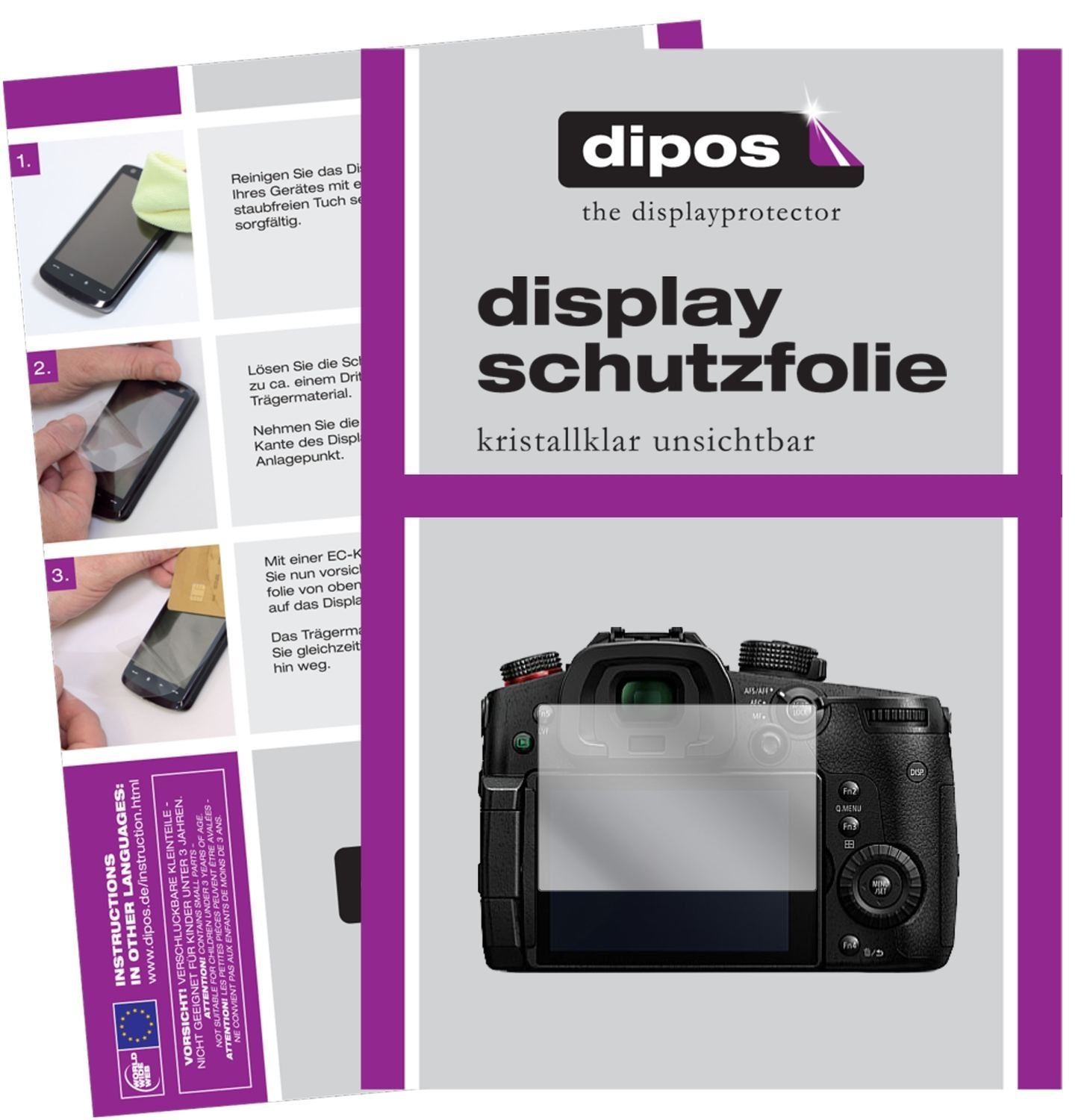 6x Schutzfolie klar für Panasonic Lumix DC-GH5S Di (1)