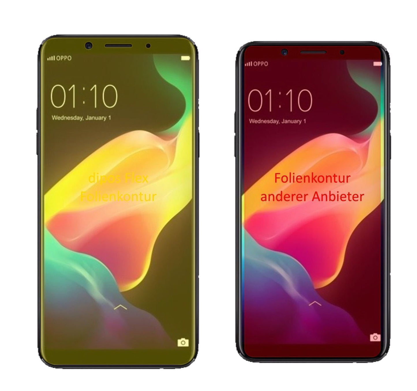 3x 3D Full Cover Schutzfolie für Oppo F5 Youth (2)