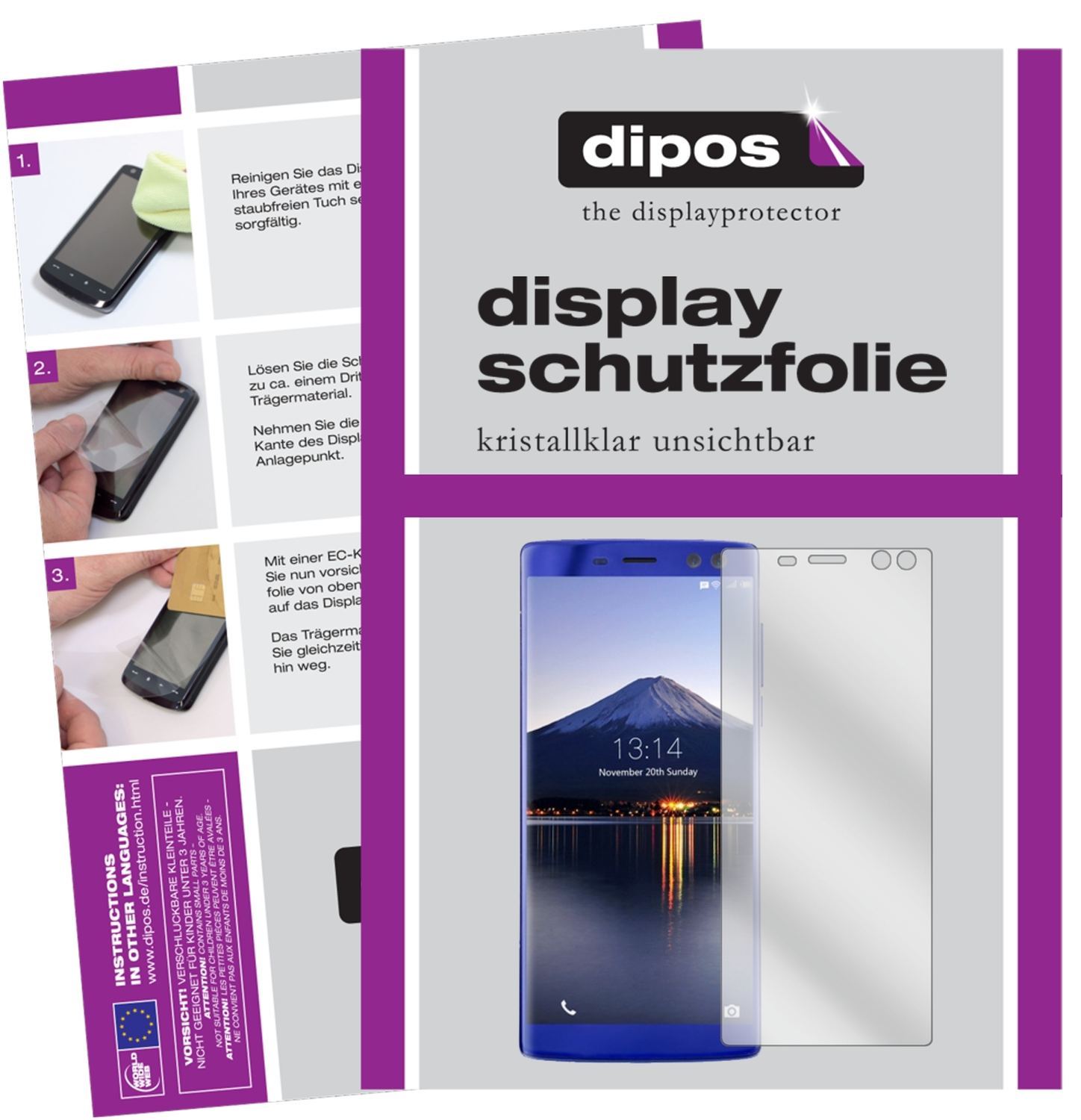 2x Schutzfolie klar für Doogee BL12000 Display-Sch (1)