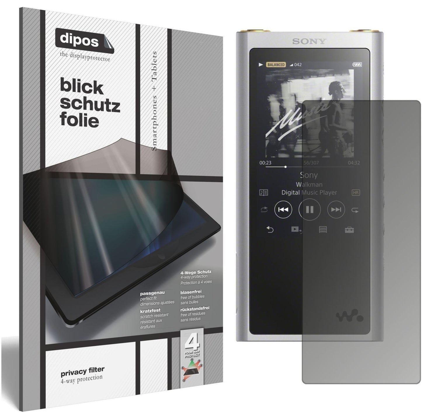 Blickschutzfolie für Sony NW-ZX300 (MP3-Player) ma (1)